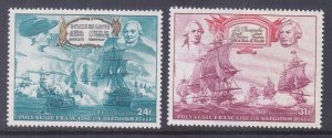 French Polynesia C128-29 MNH 1976 American Bicentennial Set of 2 Very Fine