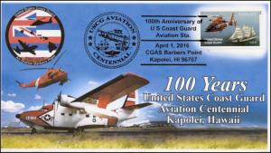 2016, US Coast Guard, Aviation Centennial, Pictorial, Kapolei HI, 16-115