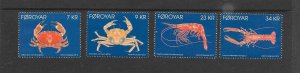 FAROE ISLANDS #595-8  MARINE LIFE  MNH