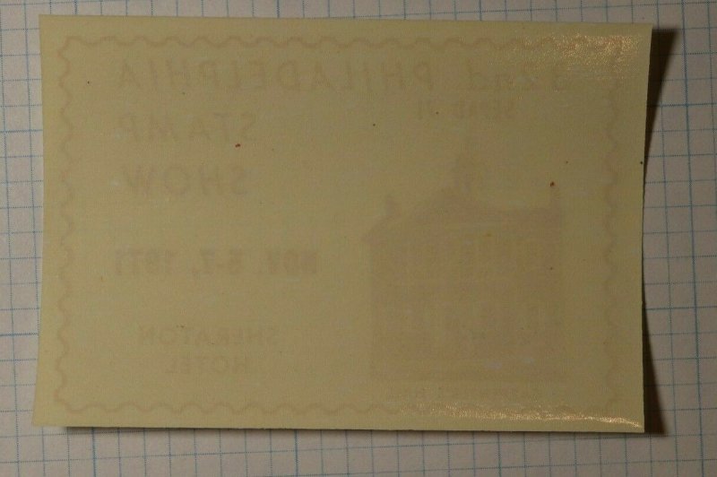 SEPAD Philadelphia Stamp Show 1971 Carpenters Hall Philatelic Souvenir Ad Label