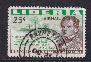 Liberia  #C134 used  1961  Roberts 25c