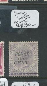 MALAYA PERAK (PP0710B)  1C/6C QF  SG 43  MNG