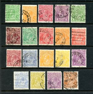 Australia #19\\36 (A750) (19) King George V 1914-24, wmk 9, u, F-VF, CV$118.55