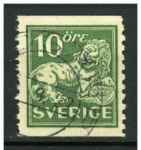 Sweden 1920 Scott 116 used - 10 o, Heraldic Lion