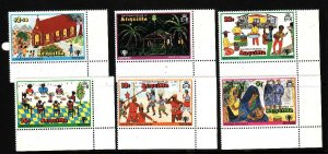 Anguilla-Sc#331-6-unused NH set-id2-Christmas-IYC symbol-1979-