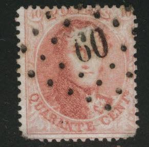 Belgium Scott 16 Used 1865 