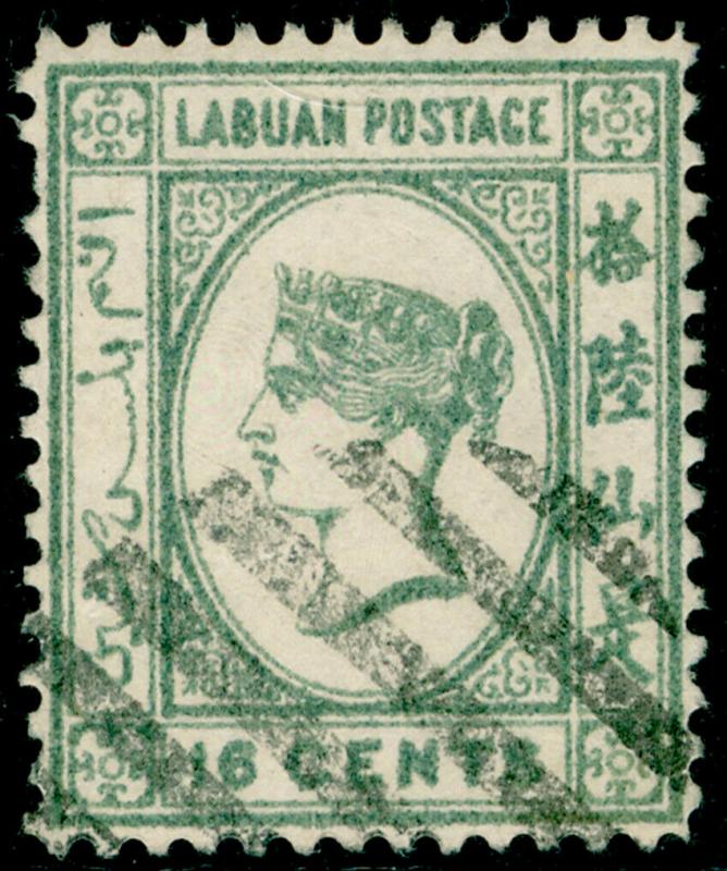 LABUAN SG46, 16c grey, USED. Cat £18.