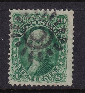 1861 Washington Sc 68 perf 12 used Type II single 10c green CV $60 (A8