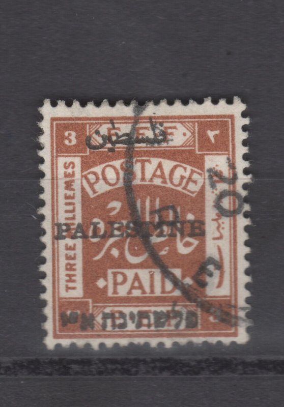 PALESTINE #17d overprint on EEF 3 m. brown USED