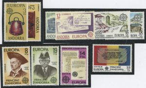 Andorra (Spanish) #92-93/153-154 Mint (NH) Single (Complete Set) (Europa)