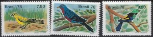 Brazil 1557-59 MNH 1978 Birds (102)(ad4383)