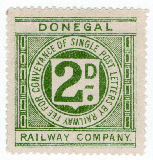 (I.B) Donegal Railway Company : Letter Stamp 2d