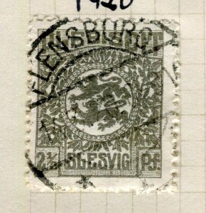 SLESVIG; SCHLESWIG 1920 early issue fine used 2.5pf. + Flensburg Postmark