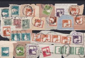 palestine used stamps cancelled on piece  ref r12528