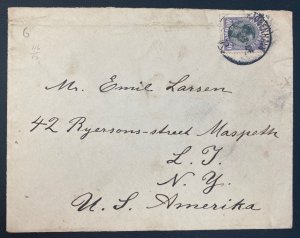 1930 Copenhague Denmark Cover To Long Island NY Usa