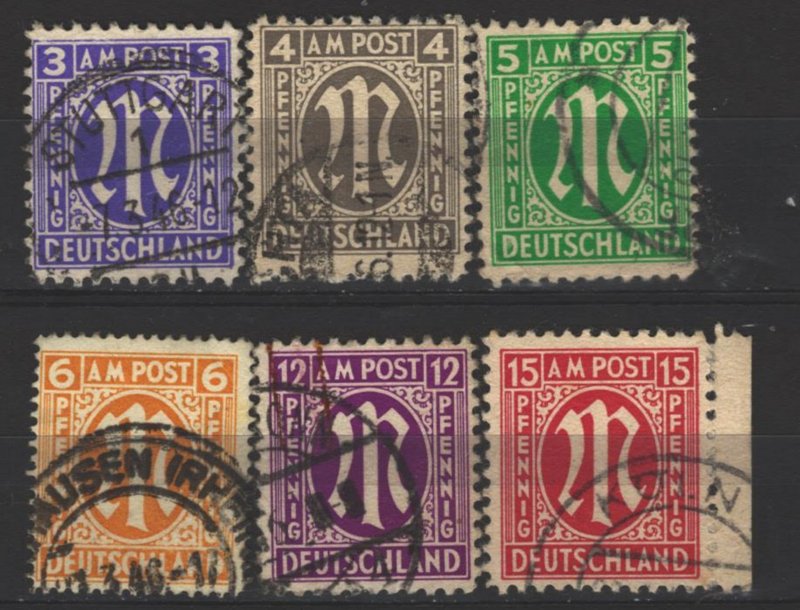 COLLECTION LOT # 4934 GERMANY OCCUPIED 6 STAMPS 1945+ CV+$10