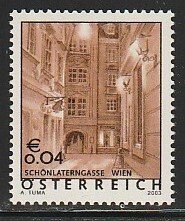 2003 Austria - Sc 1862 - MNH VF - 1 single - Scenes - Schonlaterngasse