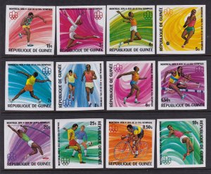 Guinea 706-717 Summer Olympics Imperfs MNH VF