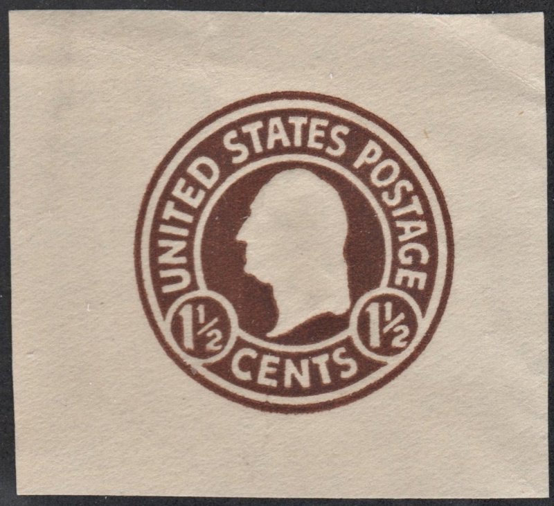 SC#U481 1½¢ Washington Cut Square (1925) Unused