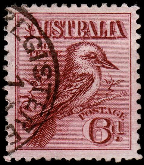 Australia Scott 18, Perf. 11, Lake Brown (1914) Used F-VF, CV $62.50 M