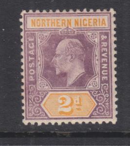 NORTHERN NIGERIA, 1907 KEVII, Mult. CA, 2d. Dull Purple & Yellow, lhm.