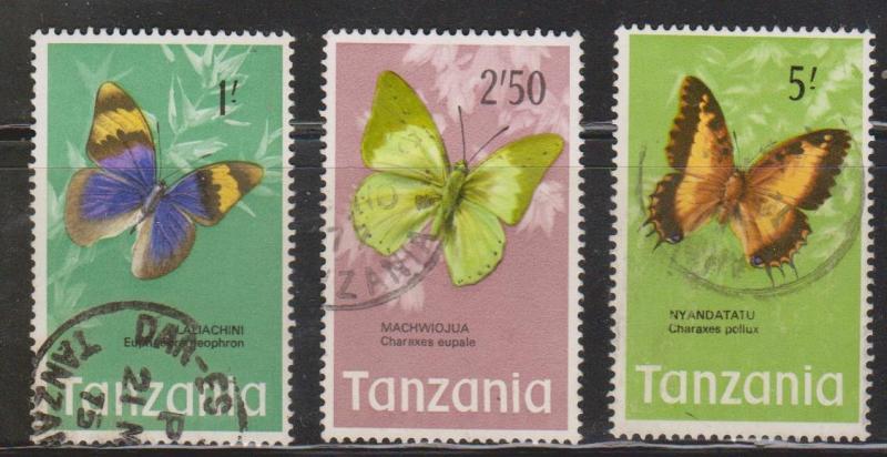 TANZANIA Scott # 44, 46, 47 Used - Butterflies