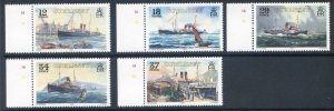 Guernsey 1989 Great Western Railway Steamer set SG463/467 Unmounted mint 