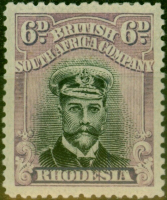 Rhodesia 1918 6d Black & Reddish Lilac SG266 Fine MM 