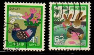 Japan - #1834 -1835  1989 Letter Writing Day set/2 - Used