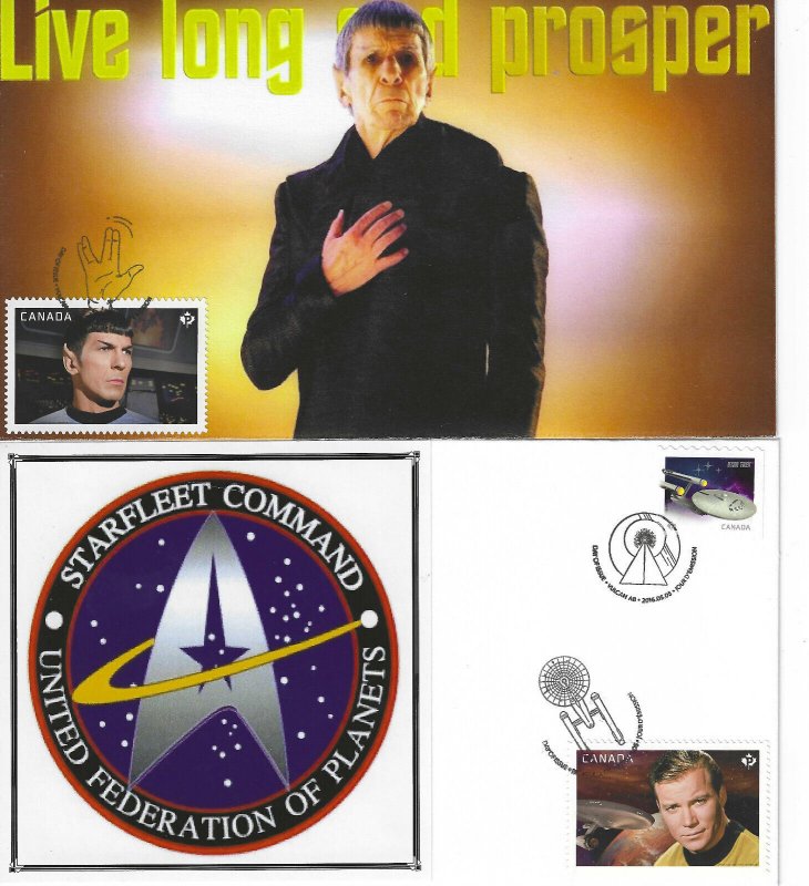 CANADA STAR TREK 50TH ANNIVERSAY STAMP COLLECTION