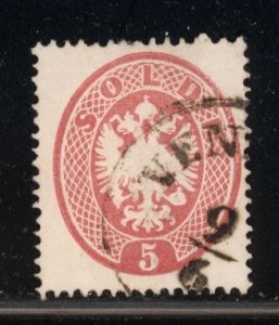 Lombardy 1863  Scott #17 used