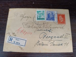 Yugoslavia 1951 Bosnia, uprated 3 din. Tito stationery, Tuzla to Belgrade