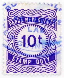 (I.B) Papua New Guinea Revenue : Stamp Duty 10t (1975)