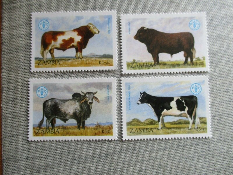 Zambia, Scott#418-421, MNH