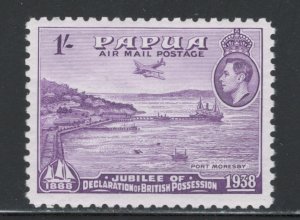 Papua New Guinea 1938 Air Mail 1sh Scott # C9 MNH