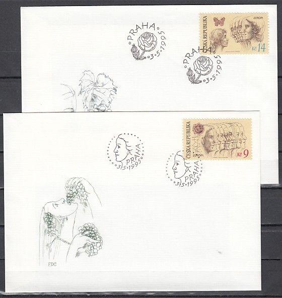 Czech Rep., Scott cat. 2954-2955. Europa with Butterfly. 2 First Day Covers. ^