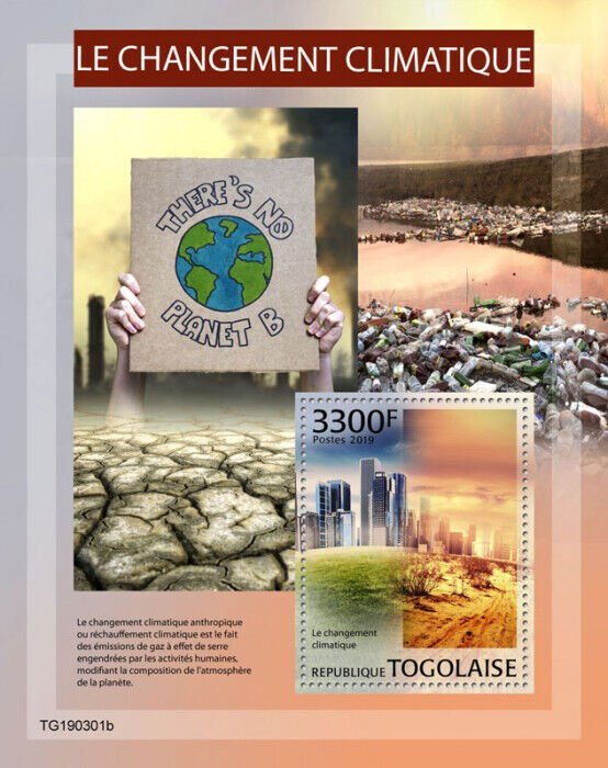 Togo 2019 MNH Environment Stamps Climate Change Skyscrapers Science 1v S/S