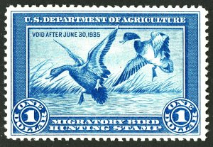 U.S. #RW1 MINT OG NH