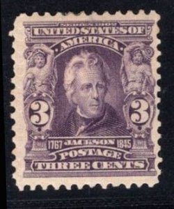 US STAMPS #302 3c MINT OG H LOT #82492-3