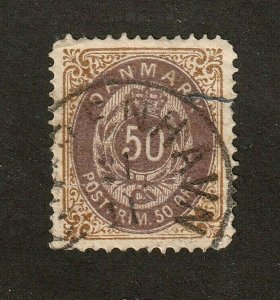 Denmark stamp #33, used, p.14, wmk. 112, sound, CV $38 