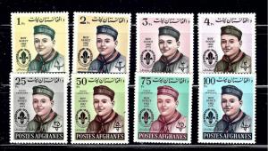 Afghanistan 623-26 and C32-35 MNH 1962 Boy Scouts