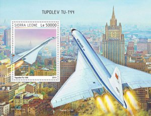 Sierra Leone 2019 MNH Aviation Stamps Tupolev Tu-144 Supersonic Aircraft 1v S/S