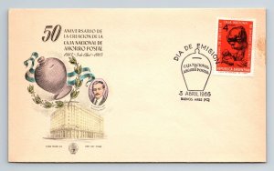 Argentina 1965 FDC - National Postal Savings Bank - F12996