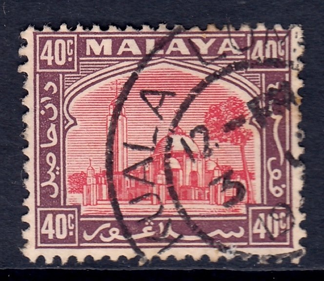 Malaya (Selangor) - Scott #55 - Used - Toning, pencil/rev. - SCV $1.25