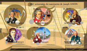 Classic Music Joseph Haydn Composers Komponisten Mozambique MNH stamp set