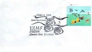 US SPECIAL EVENT CANCEL COVER V.J.M.S. 2nd DAY OF ISSUE GLOUCESTER VIRGINIA 1994