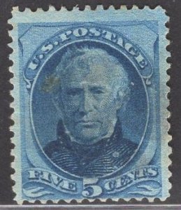 US Stamp #185 5c Blue Taylor USED SCV $16.00