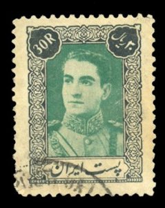 Iran 904, $100, 1942 30r gray emerald and black, used