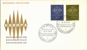 Germany Post-1950, Worldwide First Day Cover, Europa