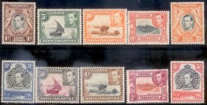 KUT 1938 SC# 66a,67,72,74,76,79a,80,81,83 MLH-OG E28